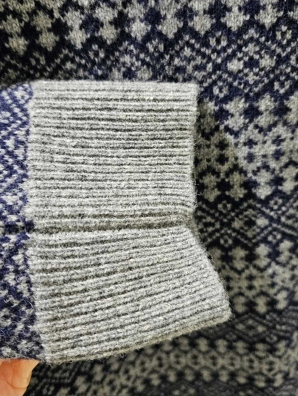 J. CREW Fair Isle lambswool half-zip sweater 100% Wool hand wash NWOT